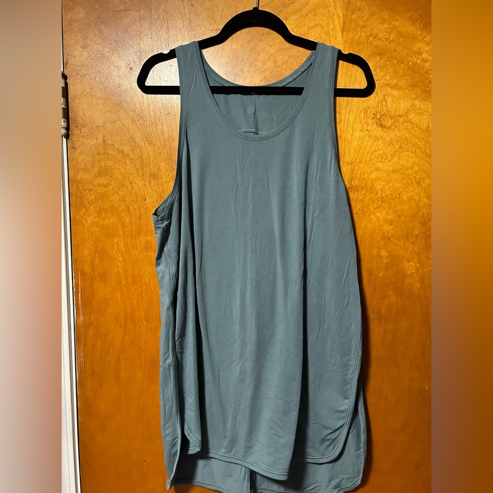 Sage Green Lululemon Split Hem Tank